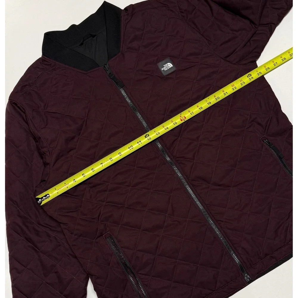 The North Face Jynx Reversible Bomber Jacket Mens XL Maroon Black Quilted Zip